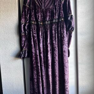 Purple Velvet Maxi Dress
